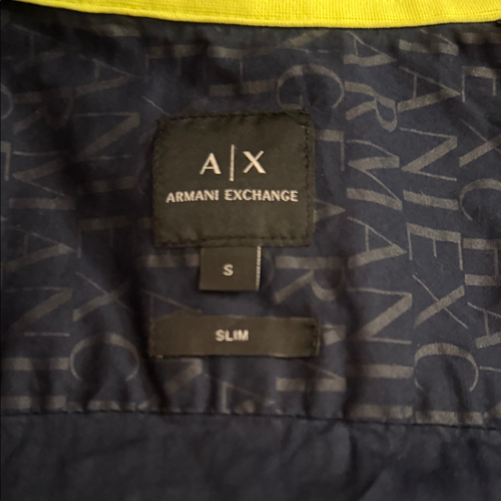A/X Armani Exchange Navy Patterned Shirt